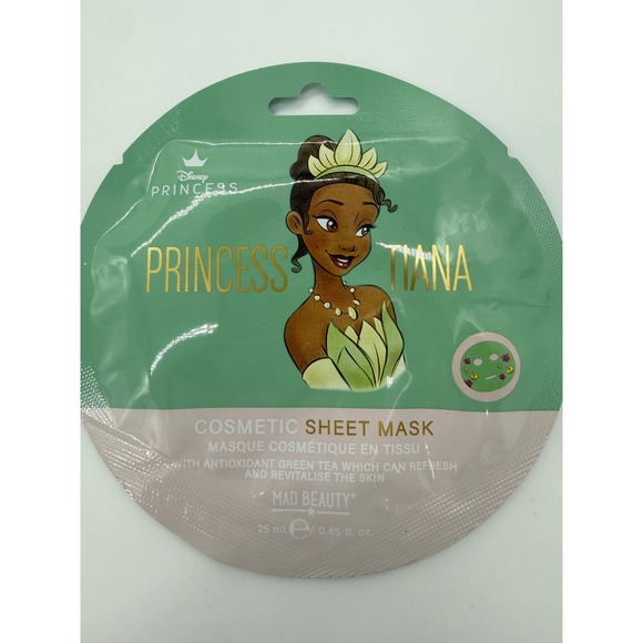 Mad Beauty Disney Princess Sheet Mask Cinderella Tiana Lavender Green Tea 5pk - Picture 4 of 6